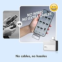 Vista 5 de Lexar SSD portátil Professional Go de 1 TB, compatible con Apple 4K 60fps ProRes, hasta 1050 MB/s, USB 3.2 Gen 2, resistente, IP65, ultracompacto