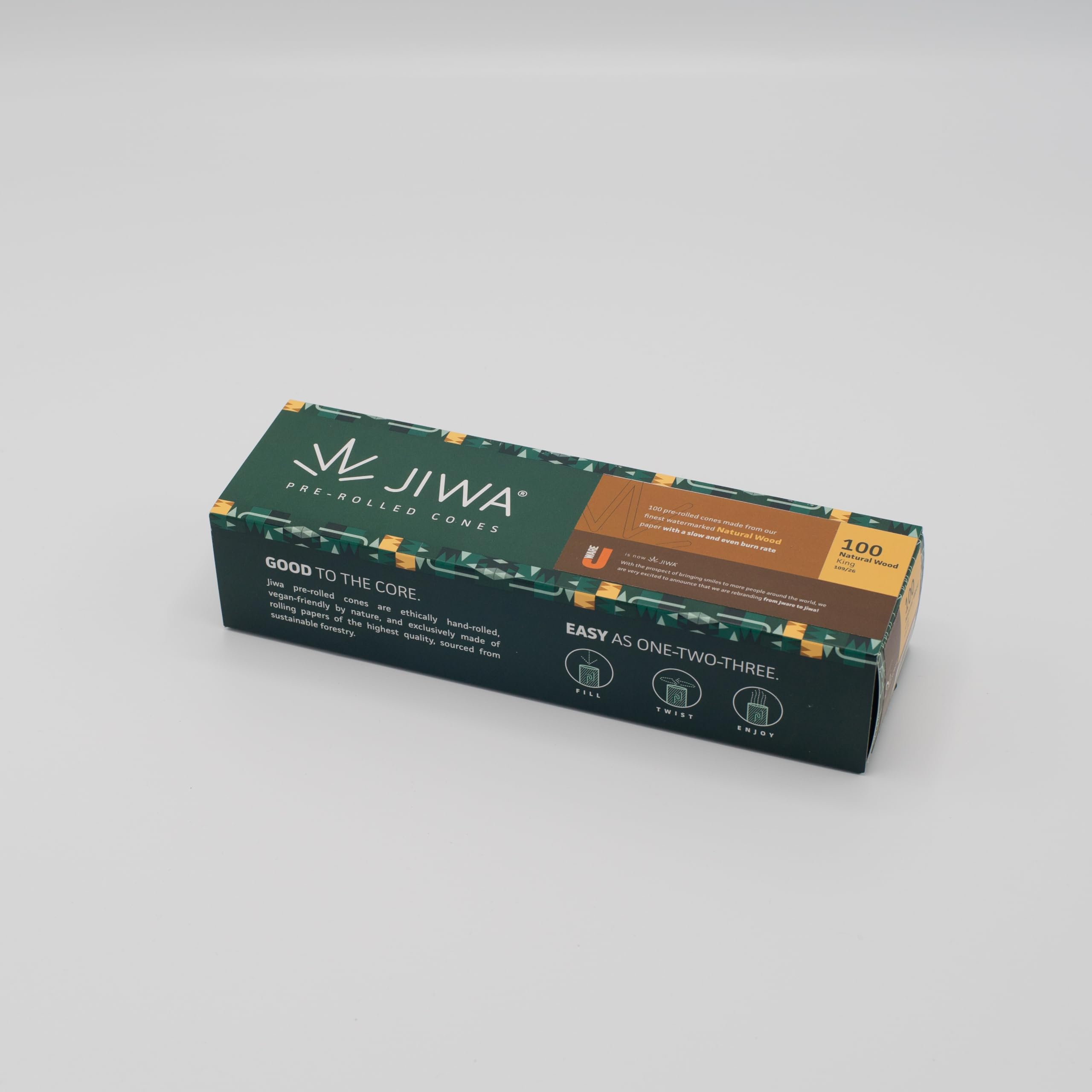 JIWA 200 naturalnie skręconych tulejek – stożkowe stożki 109 mm z końcówką filtrującą 26 mm – wstępnie zwinięte papier – wstępnie zwinięte papier – z substancją ułatwiającą napełnianie
