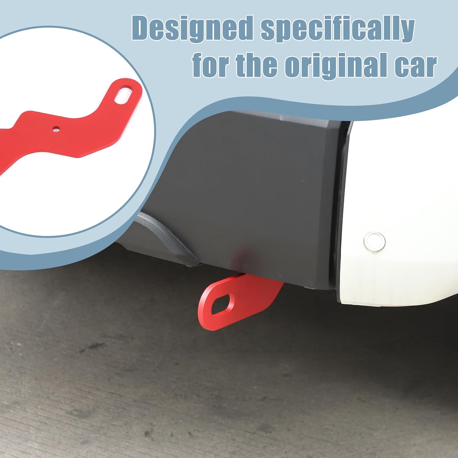 Car Tow Hook Tow Hitch Ring Compatible with Toyota Tundra 2022-2026,Carbon Steel Rear Bumper Tow Ring Pull Ring Automotive Recovery Points Hooks Tow Hook Accessories 1PCS (Red)