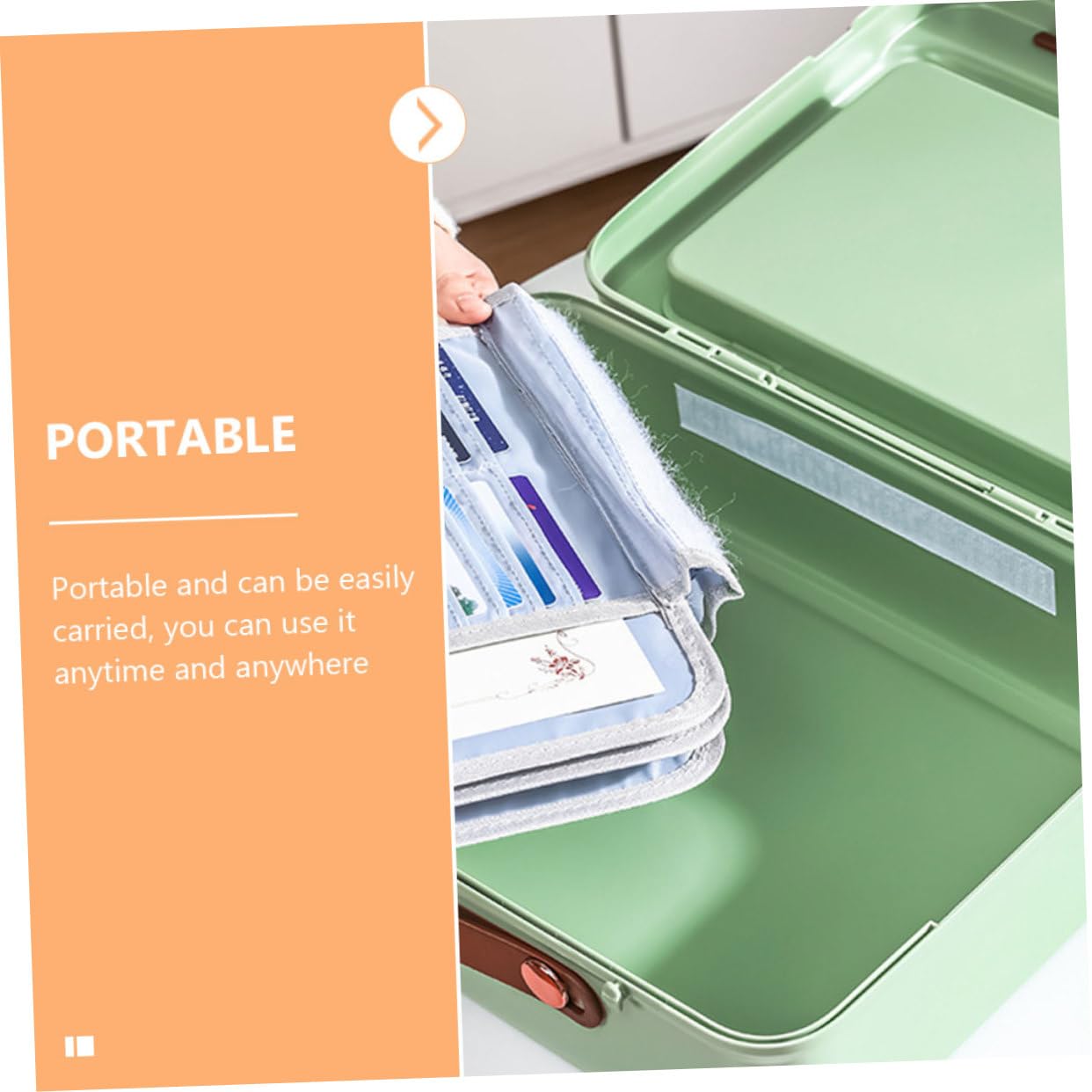 FRCOLOR Porte-Passeport de Voyage Multicouche Vert Grosse Capacité en Abs et Toile, Paquet Pratique et Multifonction pour Organiser Dossiers et Certificats en Déplacement