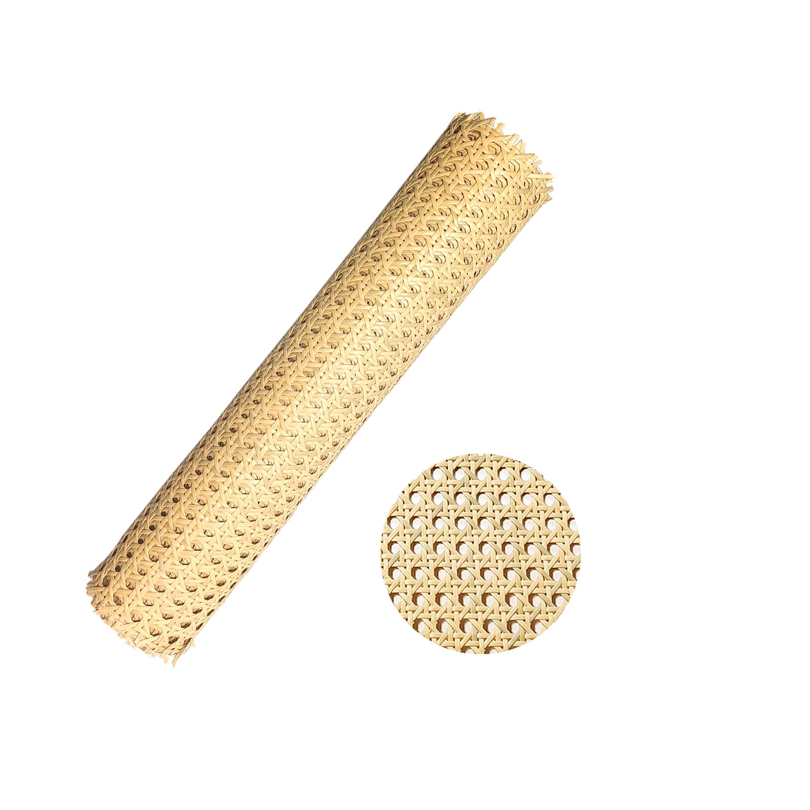 Selliner Rattan 13.8Inch X 9.9Ft Plastic Roll, Cane Webbing Material For Diy Crafts