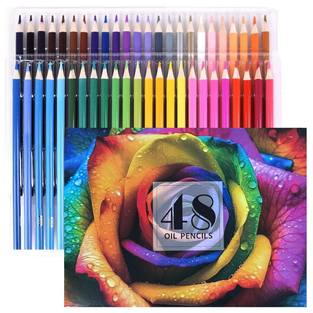 Wynhard Color Pencils Set 48 Pcs Drawing Kit Artist Kit Artist Pencil Set Art Kit Pencil Colors Drawing Pencils Coloured Color Pencil Set for Students Adults Artists Sketching Colouring Art Supplies