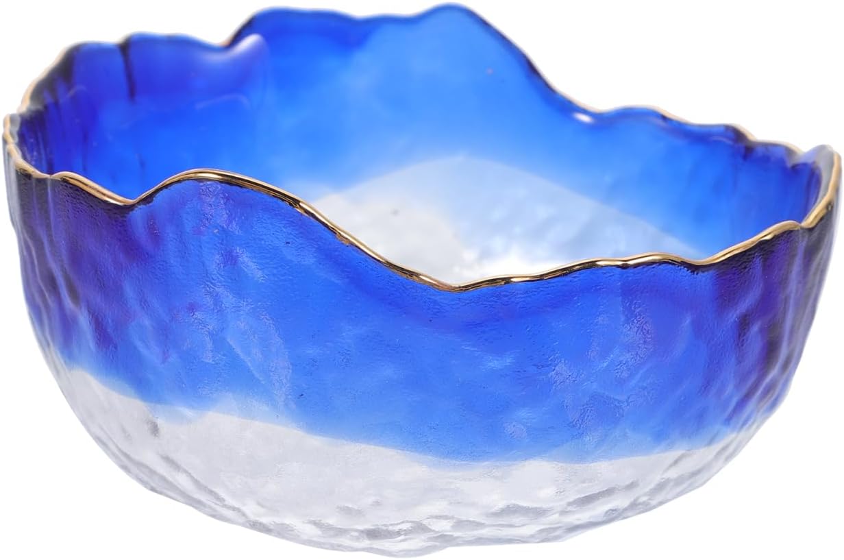 FOMIYES Glass Nail Soaking Bowl, Gradient Manicure Hand Soak Bowl for Toenail Caring Polish Removal Manicure Care Tool, 5 In