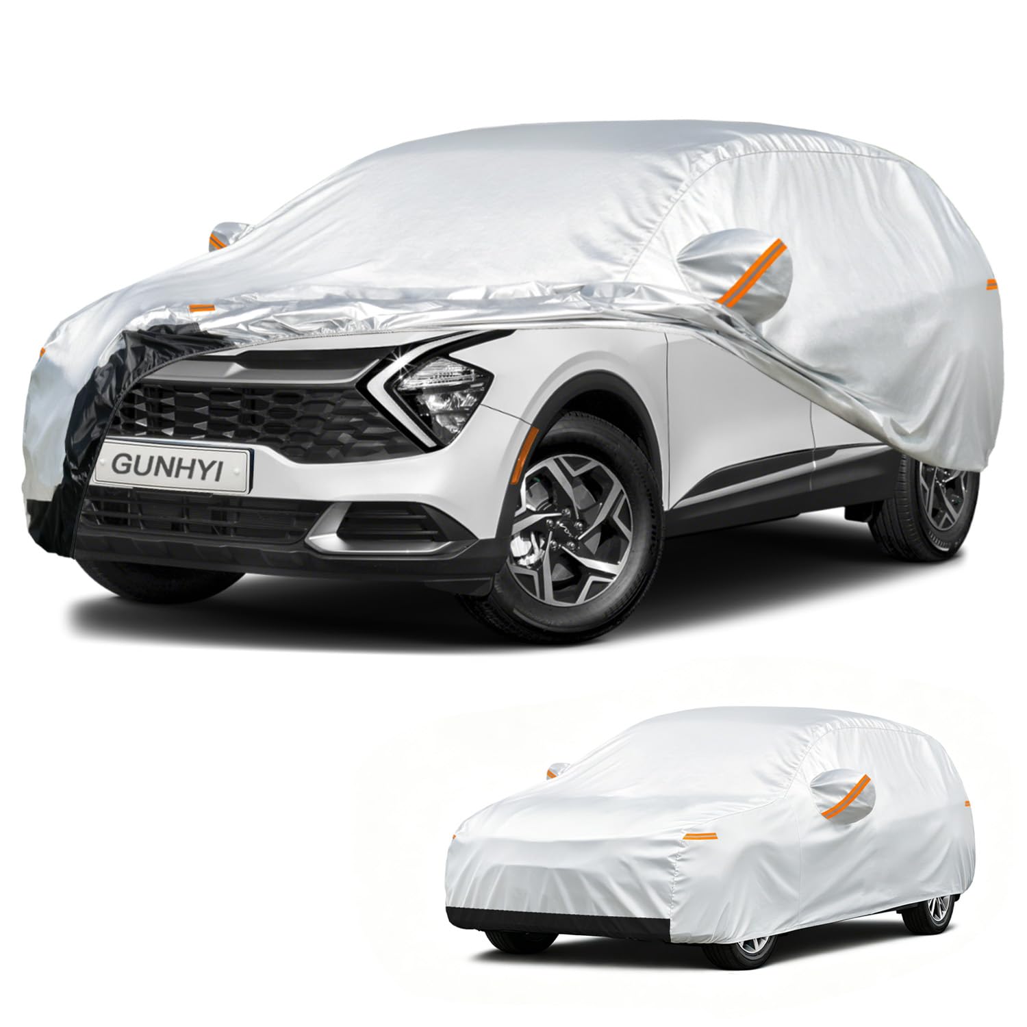 GUNHYI Waterproof SUV Car Cover Custom Fit Kia Sportage (2010-2026) | All-Weather outdoor sun/rain/dust/snow protection, durable breathable Oxford fabric, soft paint-safe, cover for Automobiles.