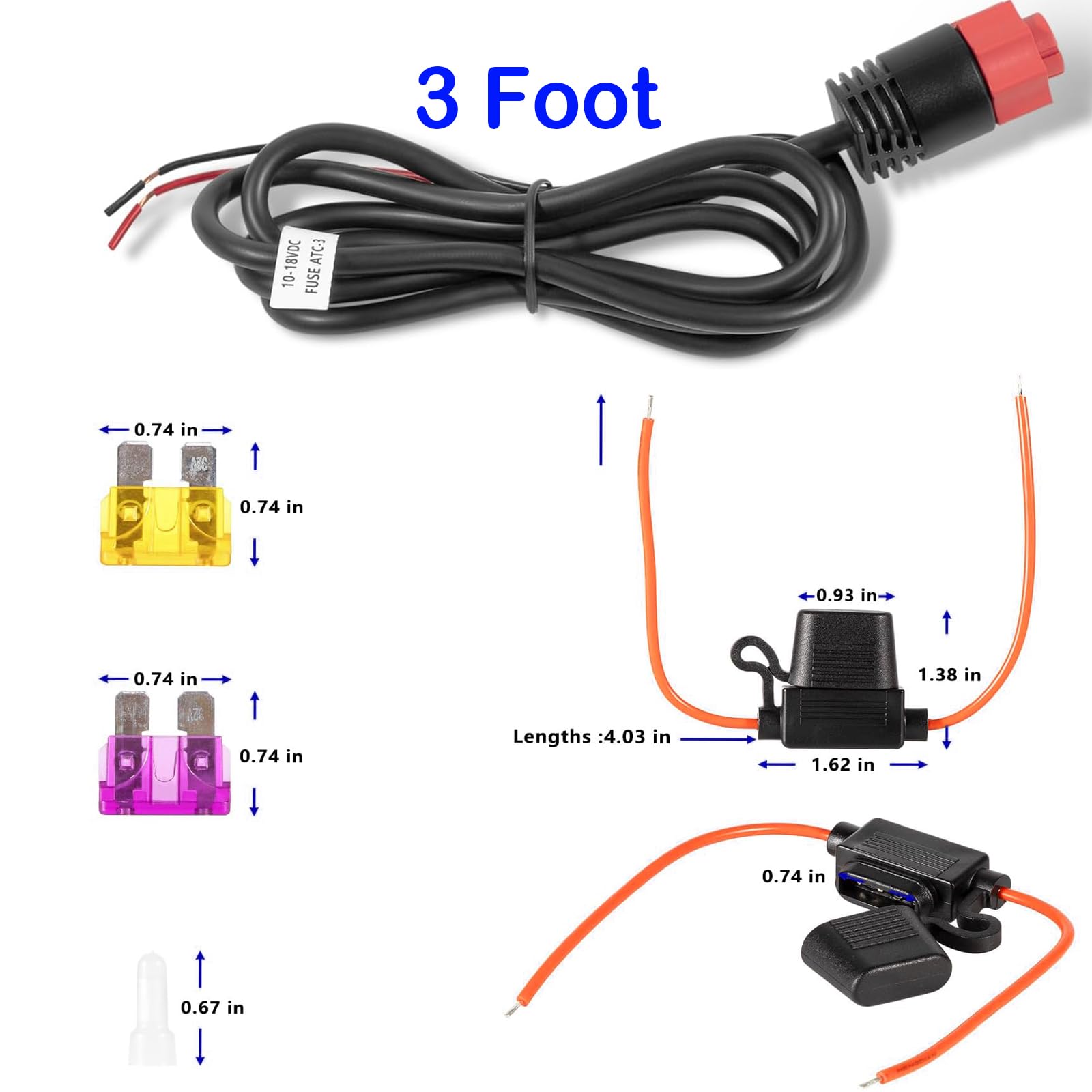 Cavo Potenza Per Lowrance Elite Ti2 Cavo Alimentazione Per Ecoscandagli Lowrance HDS Elite FS Ti2 Hook - Ricambio Originale 000-14041-001 Cavo Per Pesca - Foto 8