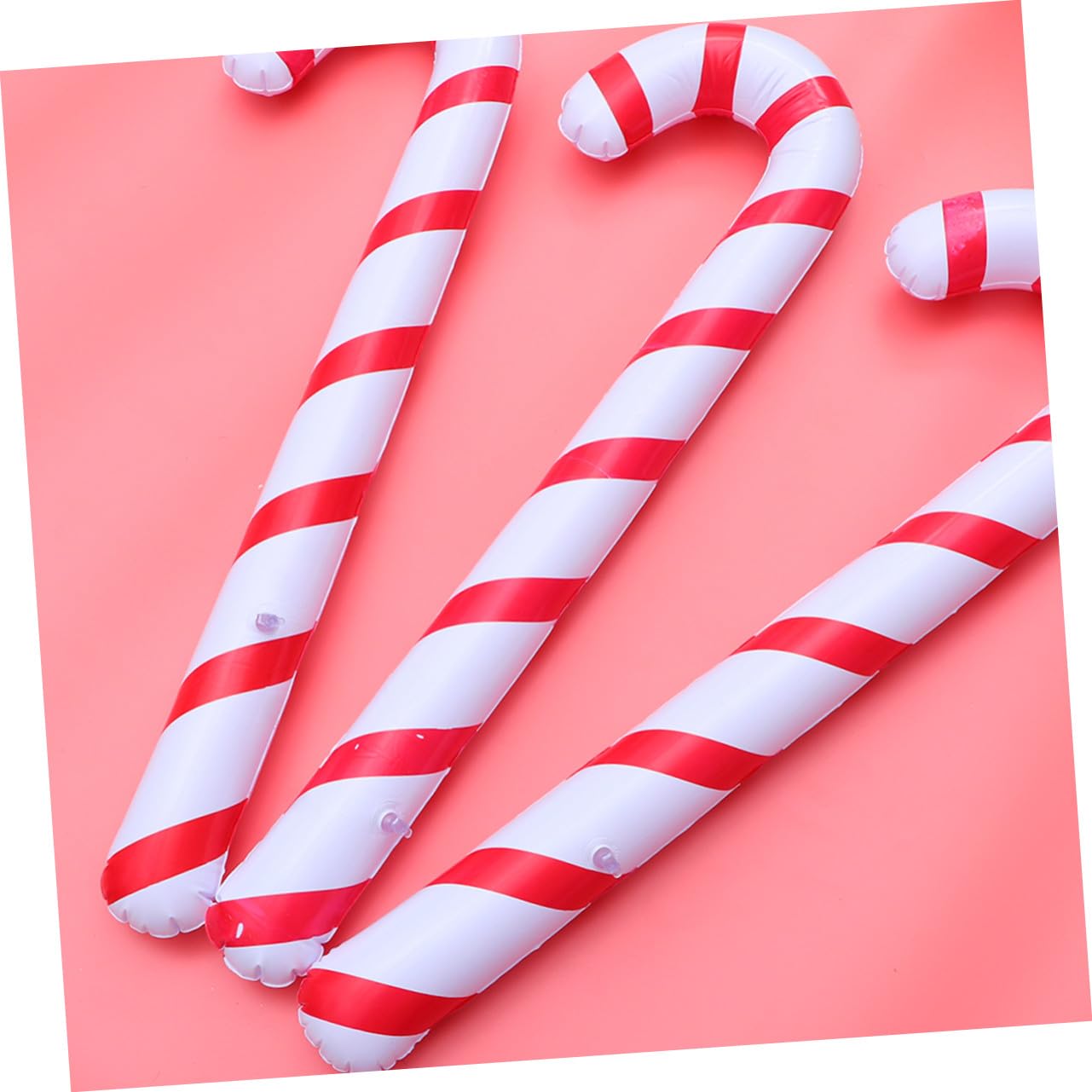 ERINGOGO 6 Pièces Lot de Ballons Gonflables Cannes à Sucre Rouges et Blanches Décoration Noël Créative pour Fête Anniversaire et Ambiance Festive
