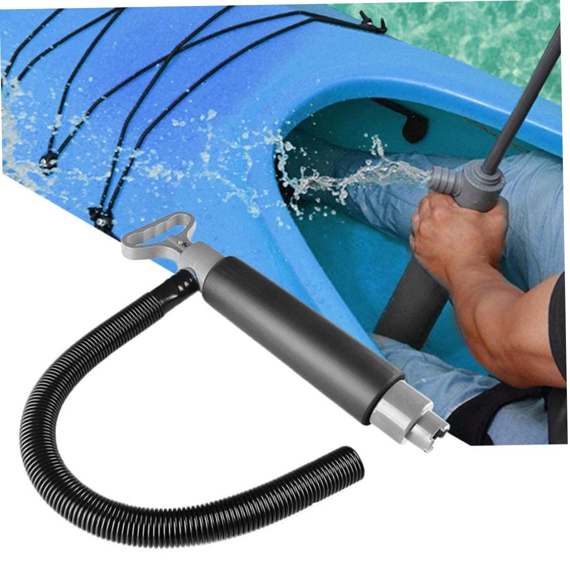 Kajak Bilgenpumpe Hand Bilgenwasserpumpe manuelle Bilgenpumpe Boot Kanu Zubehör mit Schlauch Kajak Pumpe Handpumpe Pumpe Hand