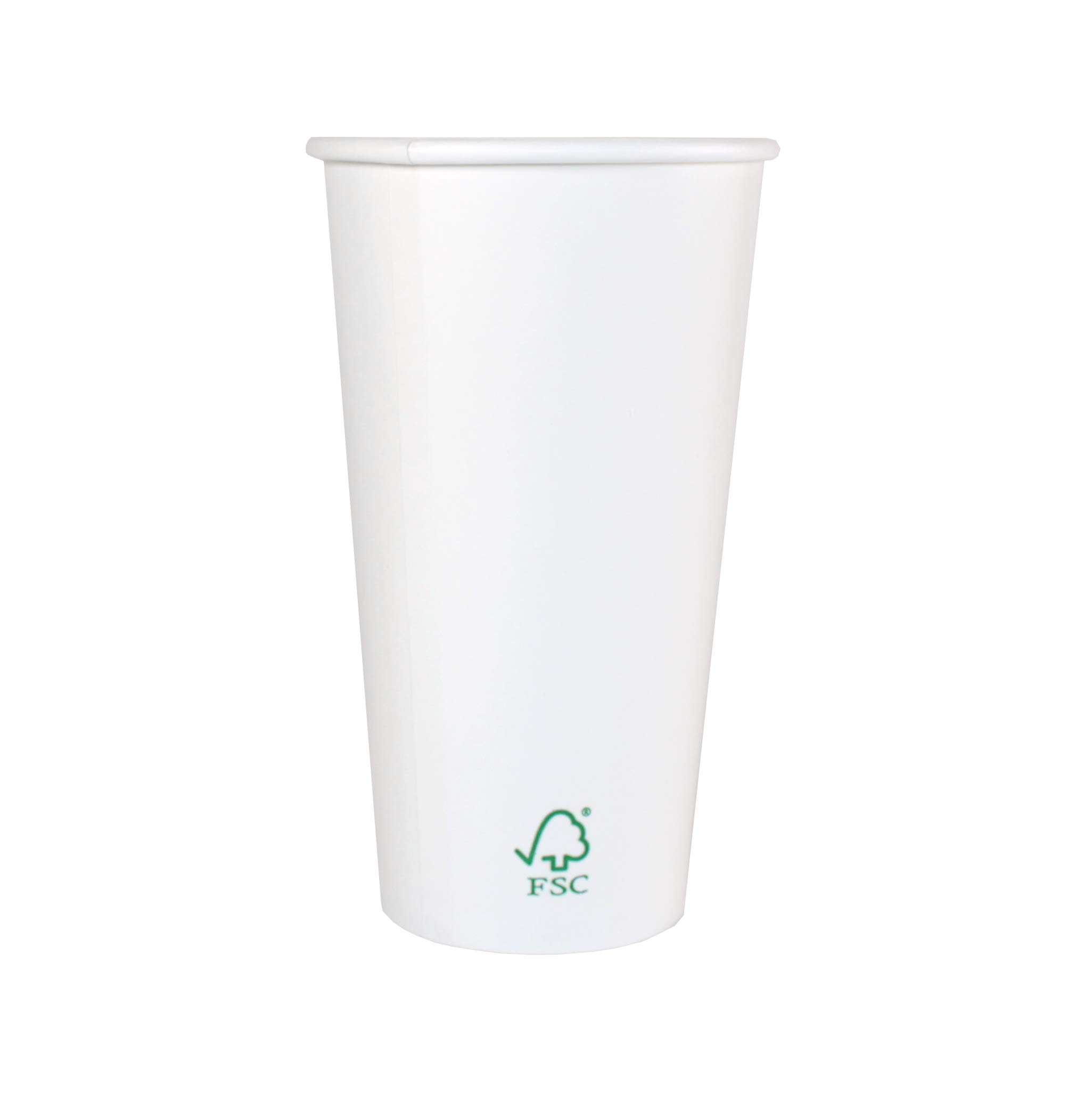 Ecorigin Disposable White Paper Cups - Pack of 1000 Units 600ml/20oz FSC Paper