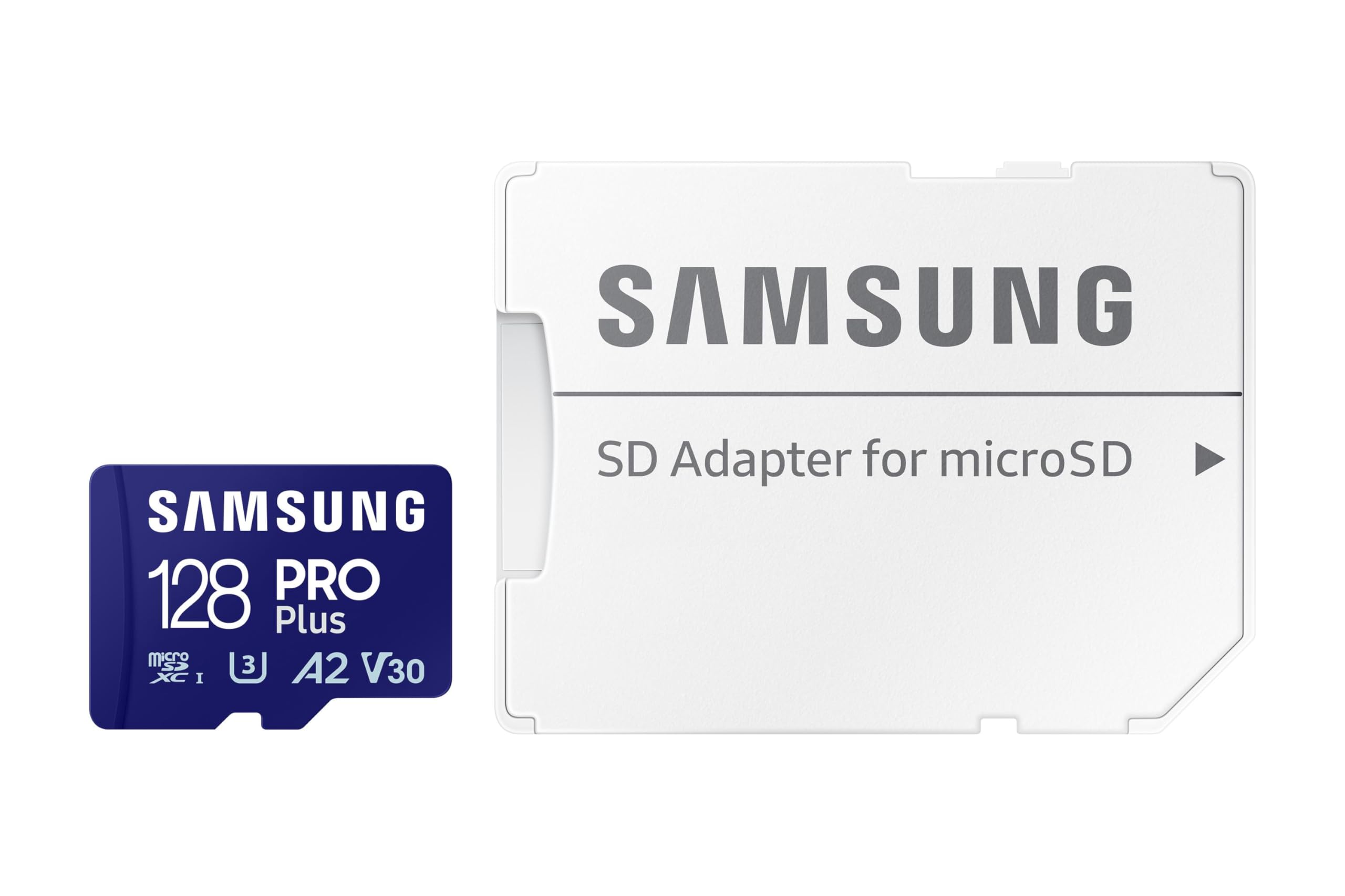 Samsung Carte Mémoire microSDXC Pro Plus 128 Go UHS-I Lecture 180 Mo/s avec Adaptateur SD