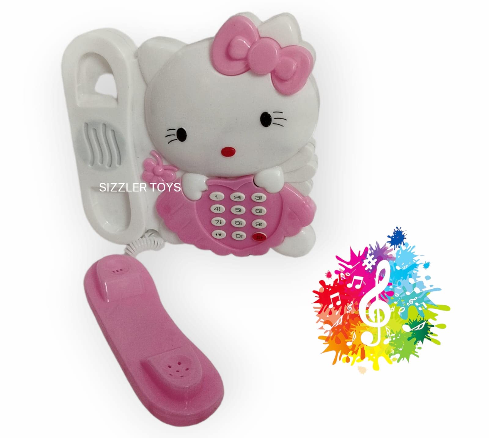 SIZZLER TOYS Musical Kitty Toy for Baby Kids/Battery Operated (Ages 3 Year +)/ Telephone Toy, Assorted Colours (B0C1SLJCQJ) Amazon Price History, Amazon Price Tracker