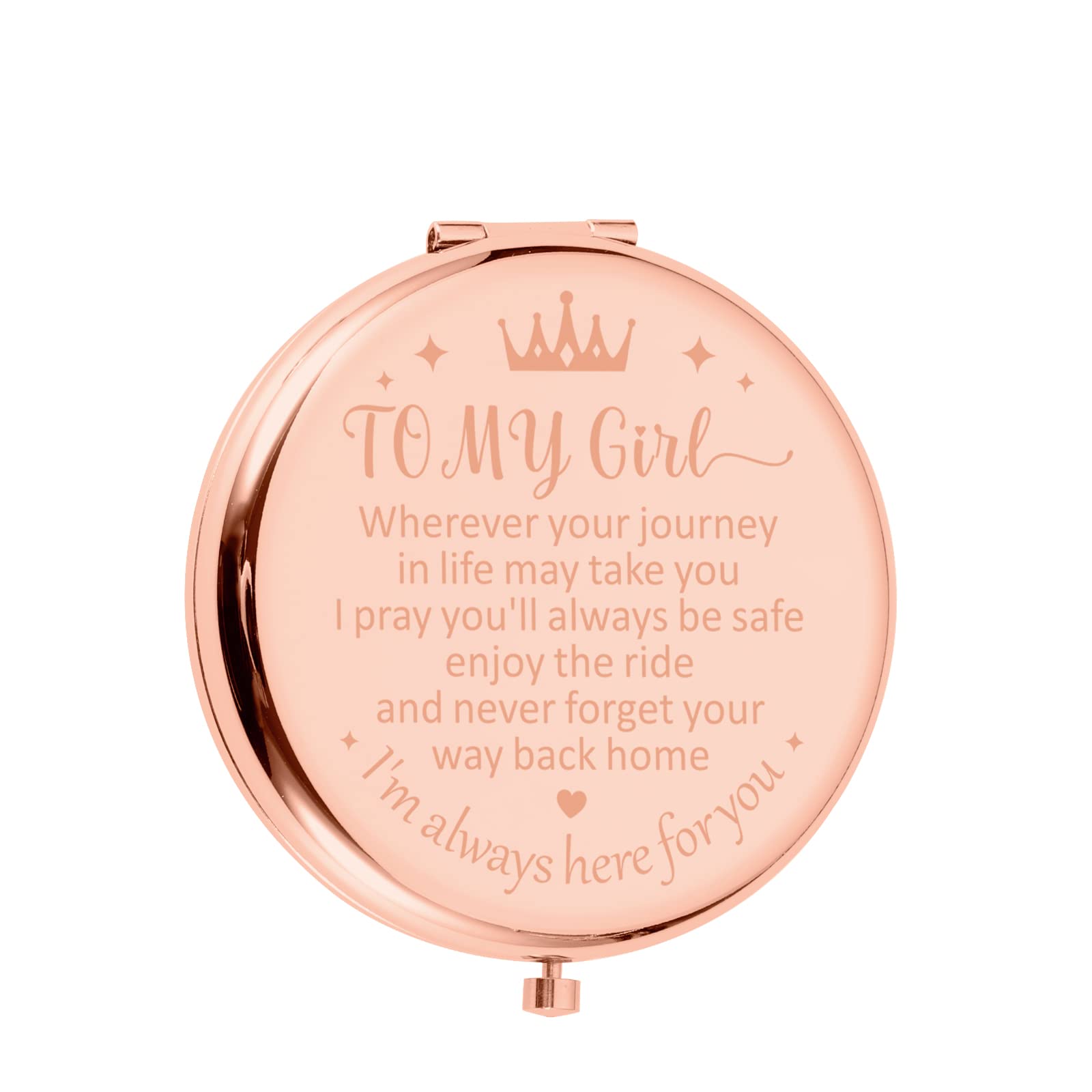 Graduation Gifts for Her Daughter Granddaughter Compact Makeup Mirror Sweet 16 Gifts for Girls Daughter Gifts from Mom 18th 21st Birthday Valentines Christmas Stocking Stuffers for Teens Girl Gifts
