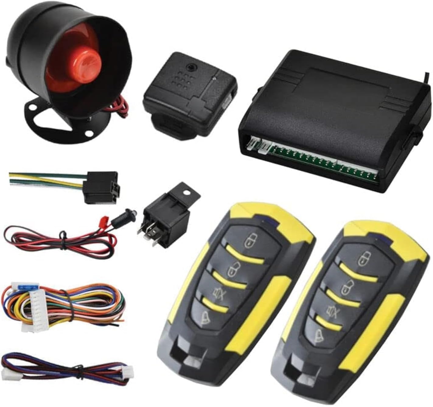 Power Central Locking System Keyless Entry System Universal Keyless Entry Car Kit, with Trunk Release Button Remotes 4Pcs Door Lock Actuator