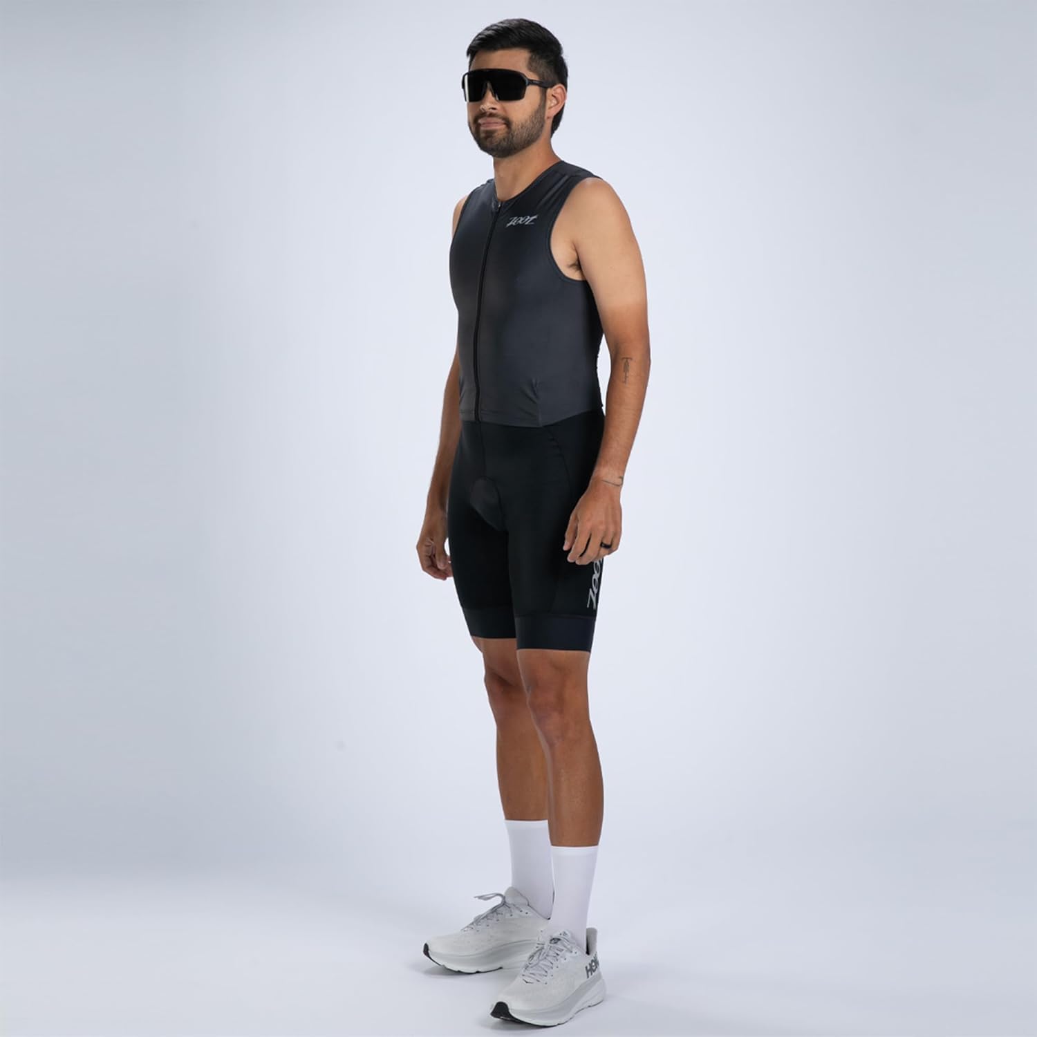 Zoot Men’s Core Sleeveless Tri Aero SLVS FZ Racesuit, Quick-Dry Sleeveless Triathlon Suit with Chamois & Race Storage