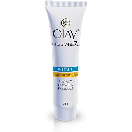 olay natural white instant glowing fairness cream 20gm
