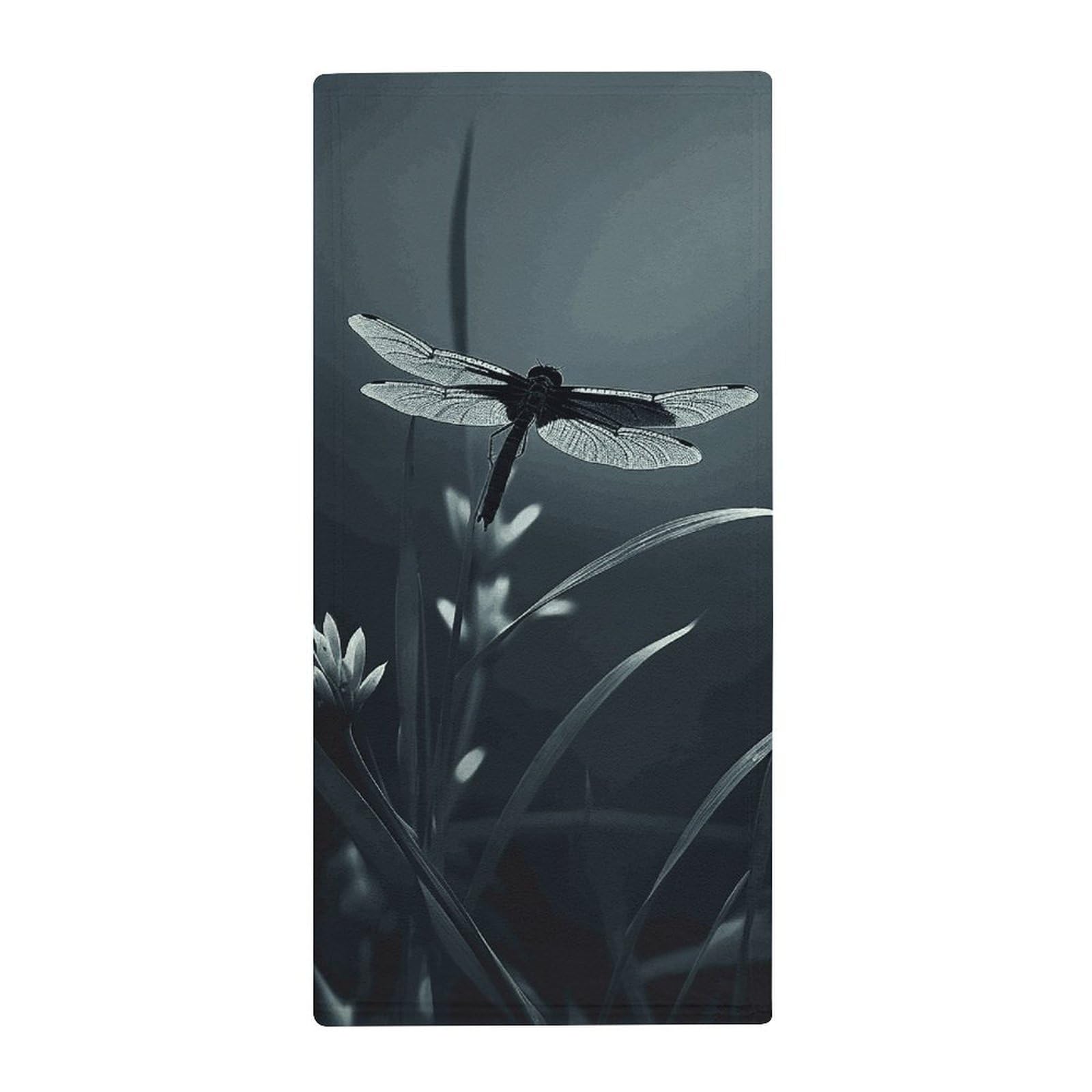 JTREHY Dragonfly Silhouette Towel Soft Lightweight Microfiber Towel Highly Absorbent Quick Drying Towels Male and Female Premium Quality Perfect for Daily Use