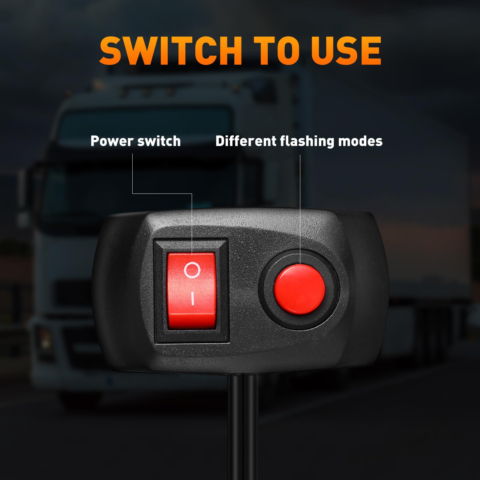 Veemoon Luz Intermitente LED para Techo de Coche con Base Magnética, Alta Luminosidad y Resistente Intemperie para Señalización de Emergencia y Advertencia