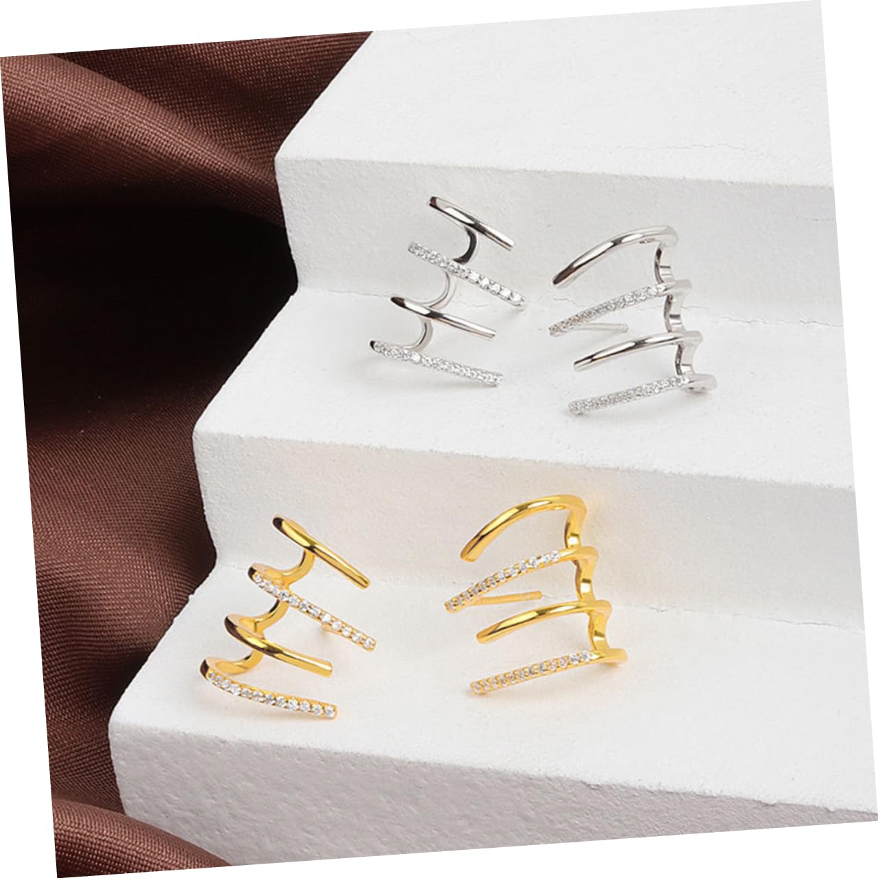 LIFKOME 5 Set Di Eleganti Orecchini A Per Donna Gioielli Alla Moda Look Alla Moda Per Balli Di Fine Anno Feste Di Natale 4 Paia * 5