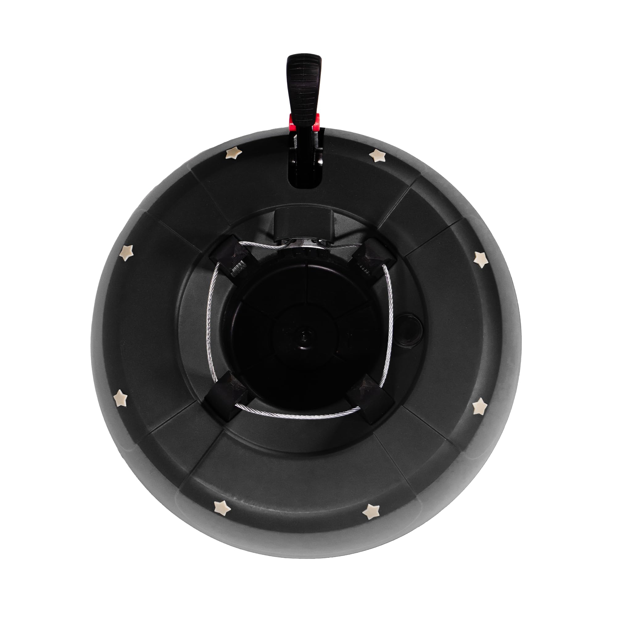 mgc24 Weihnachtsbaumständer Christbaumständer - Anthrazit - für Bäume bis 3 m Höhe - mit Wassertank, Einseiltechnik, Fußhebel, Kindersicherung, Wasserstandsanzeige & Schnellspannsystem