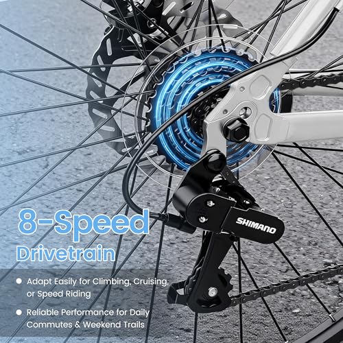 700C Hybrid Bike for Adults, Lightweight Aluminum City