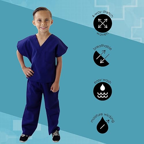 Miniatura 5 de Conjunto de ropa quirúrgica para niños, súper suave, conjunto médico para niños
