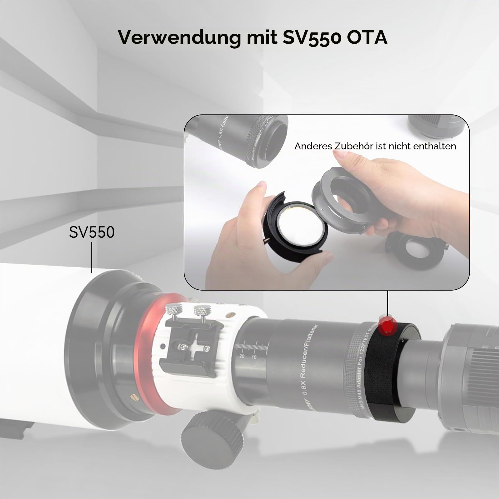Svbony SV226 2" Filterschubladenhalter für Teleskope, M48x0,75 Gewinde, Antioxidations Teleskopzubehör für den Austausch des Filterschubladenhalters, Anti-Lichtleckage für Deep Sky Astrofotografie