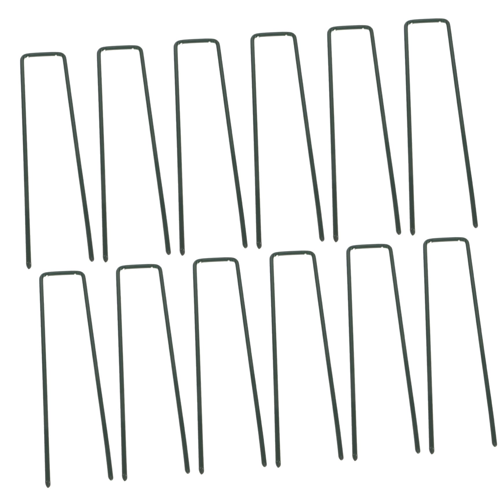 Clavos para jardinería Hemobllo estacas para césped de metal en forma de U para fijar tiendas