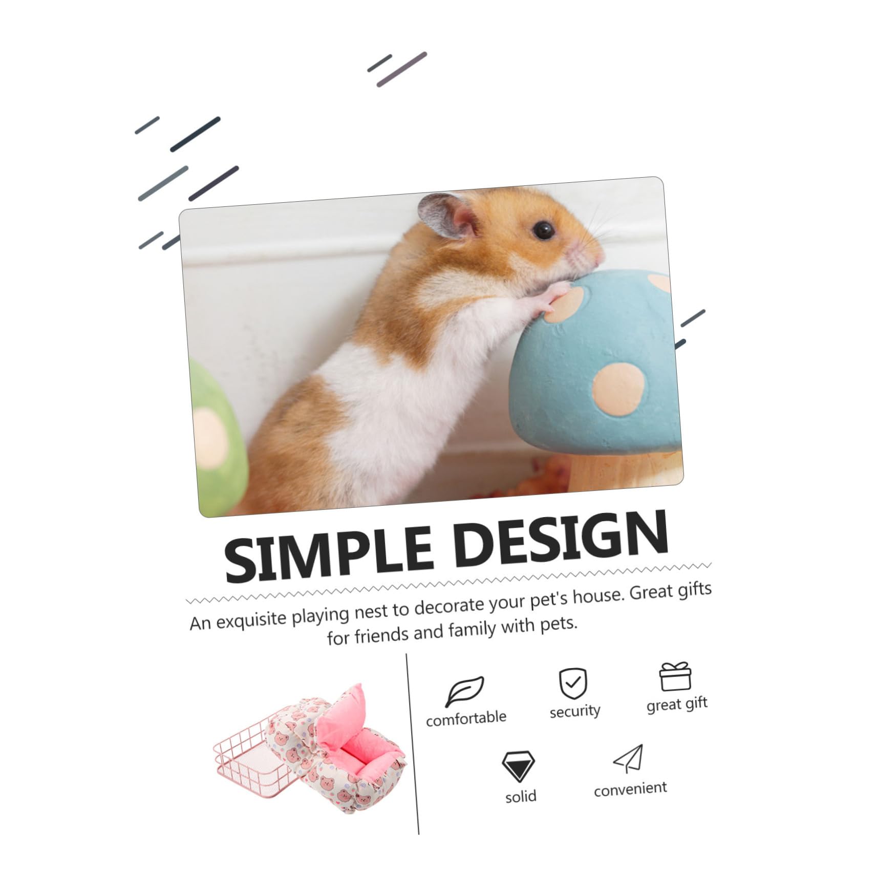 Metall Plattform Für Hamster Chinchilla-plattform Aus Eisen Dekoratives Hamsterbett Stabile Plattform Für Haustiere Rattenwinternest Hamstermetallplattform