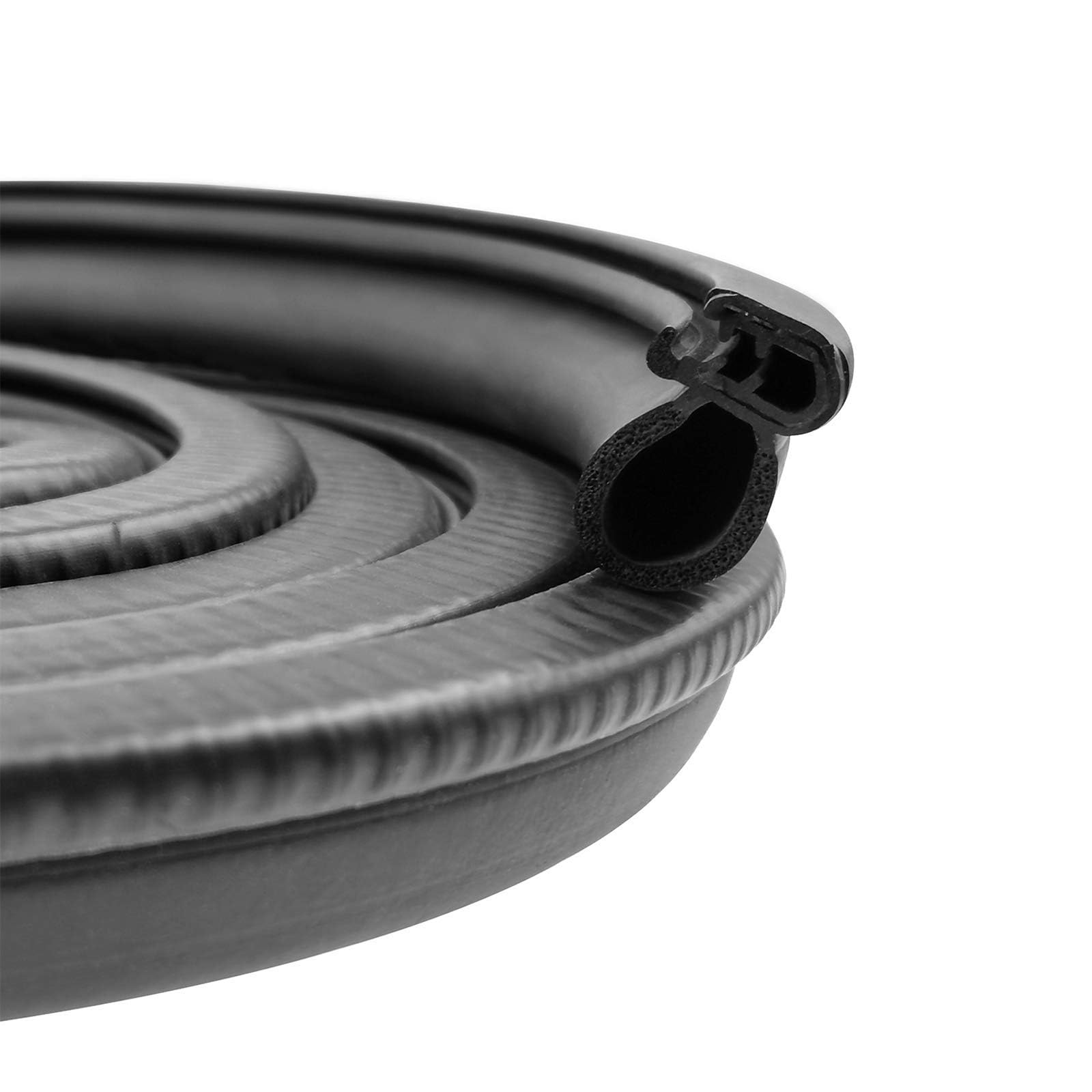 DGSL Car Weather Stripping, 50Ft Automotive Door Seal Strip with Side Bulb Rubber Seal for Cars, Boats, Trucks, RVs