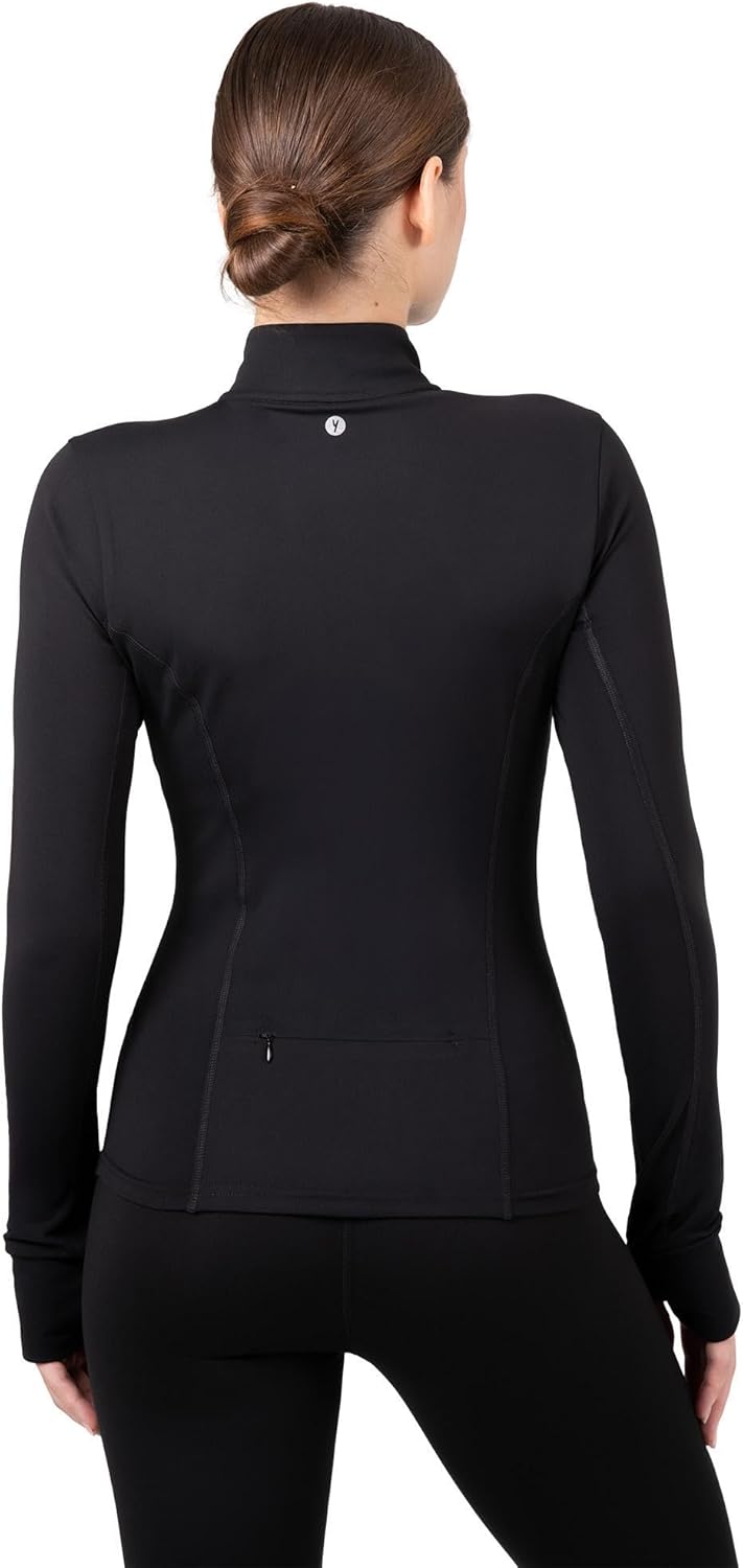 YITTY Active Women's Ultraluxe Full Zip Jacket, Athleisure, 4-Way-Stretch, Thumbholes - Image 2