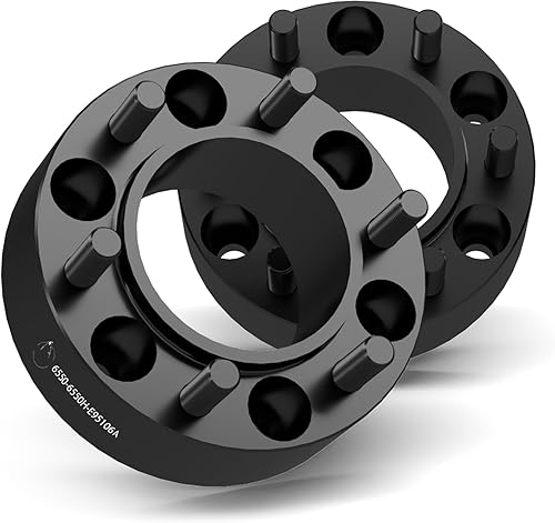 Miniatura 43 de Wheel Accessories Parts 4 adaptadores de espaciadores de rueda centrados en buje de 6x5.5 0.236x5.500 in 2.00 pulgadas de grosor 3.063 in Hub