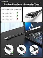 Vista 2 de TSKYBEAR 65W 45W Compatible con Dell Laptop Cargador USB C Latitude 5420 5520 5320 7420 5430 7390 7320 7400, XPS 13 Chromebook 3100 Computadora