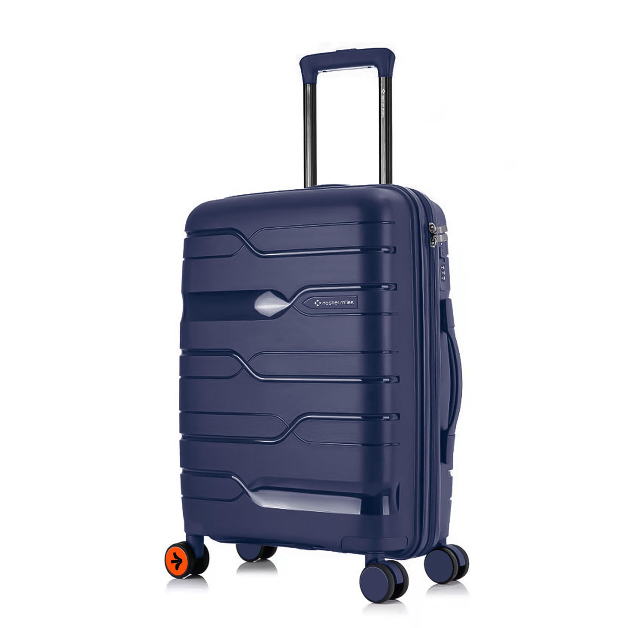 Nasher Miles Paris Hard-Sided Polypropylene Check-in Luggage Navy Blue