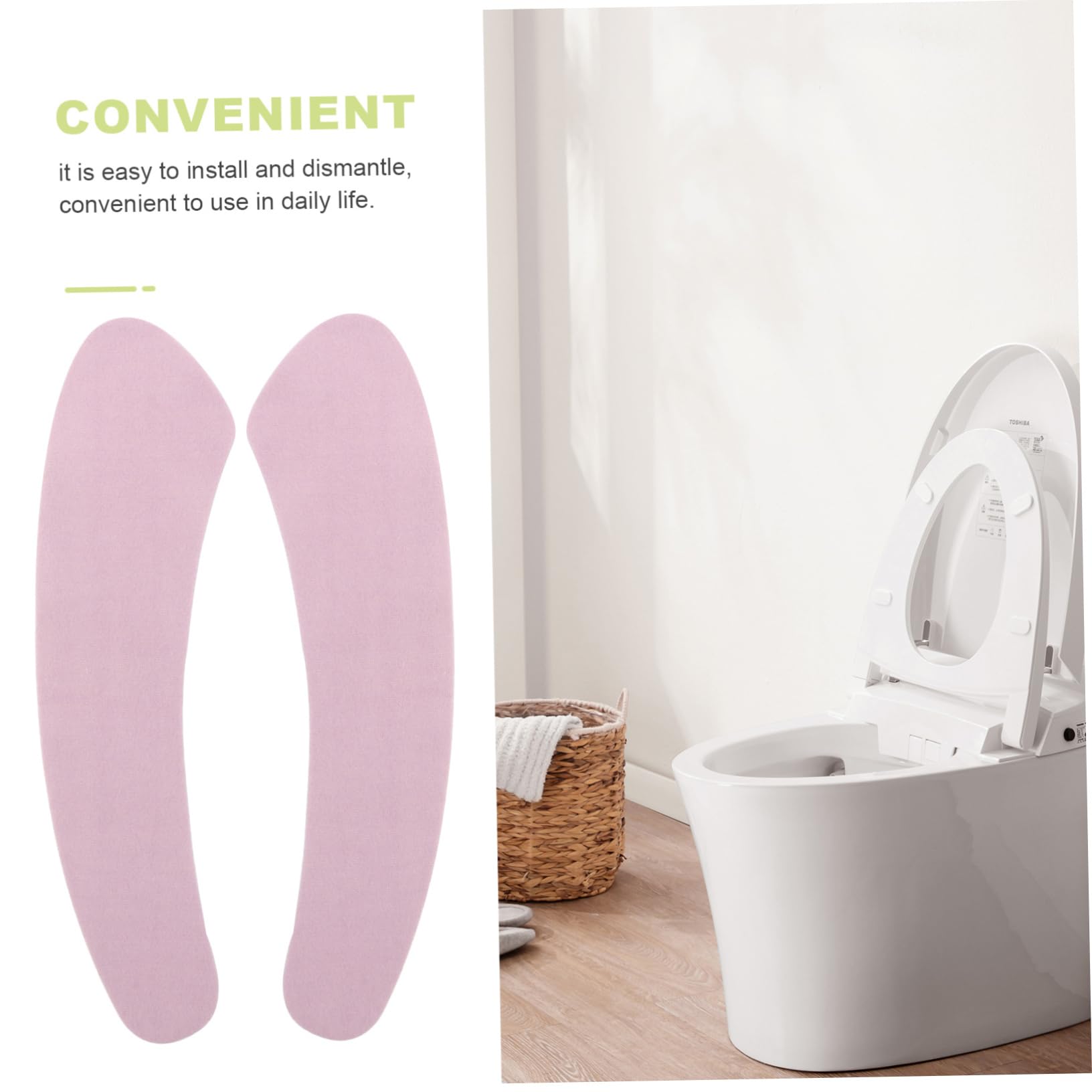 Beavorty Toilet Seat Sticker 37x9cm Warm Seat Covers Washable Reusable for Cold Season