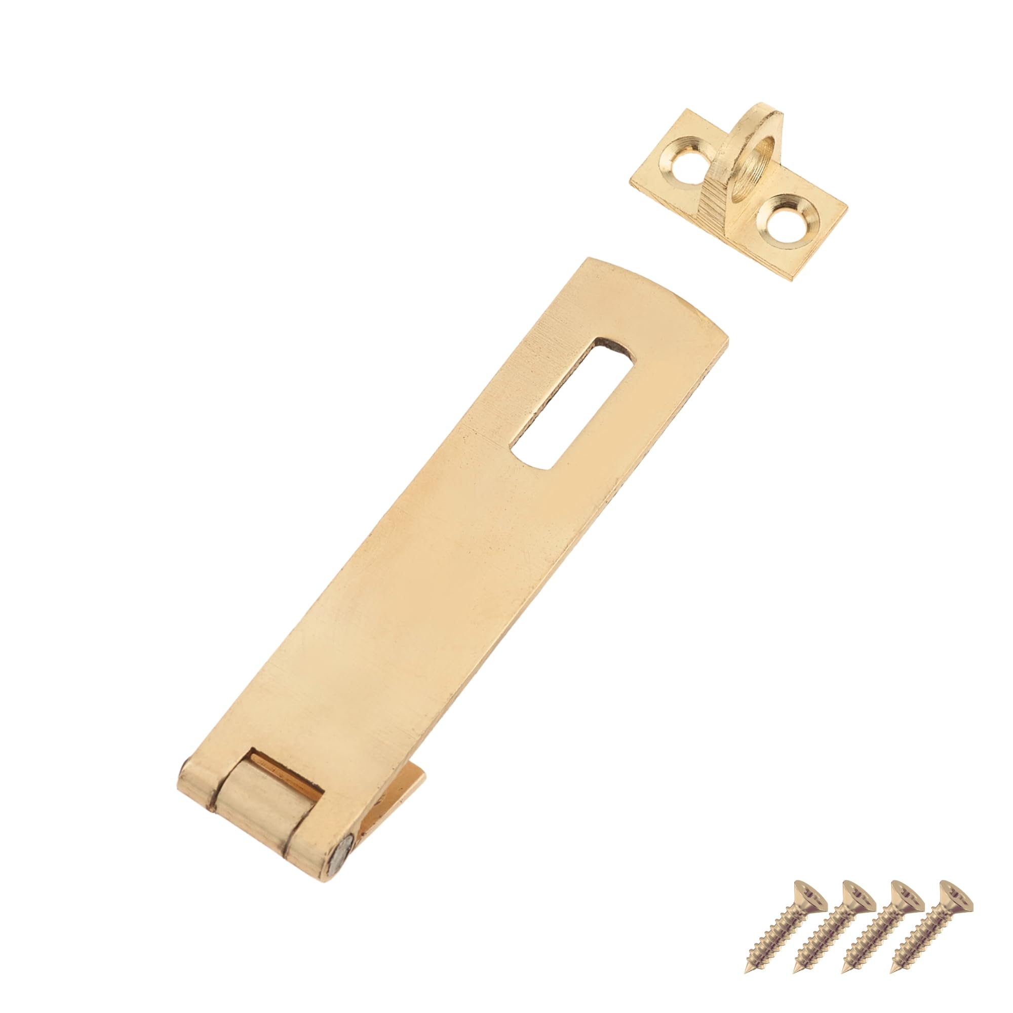 Keypak 75mm Hasp And Staple Polished Brass Security Lock from B&Q