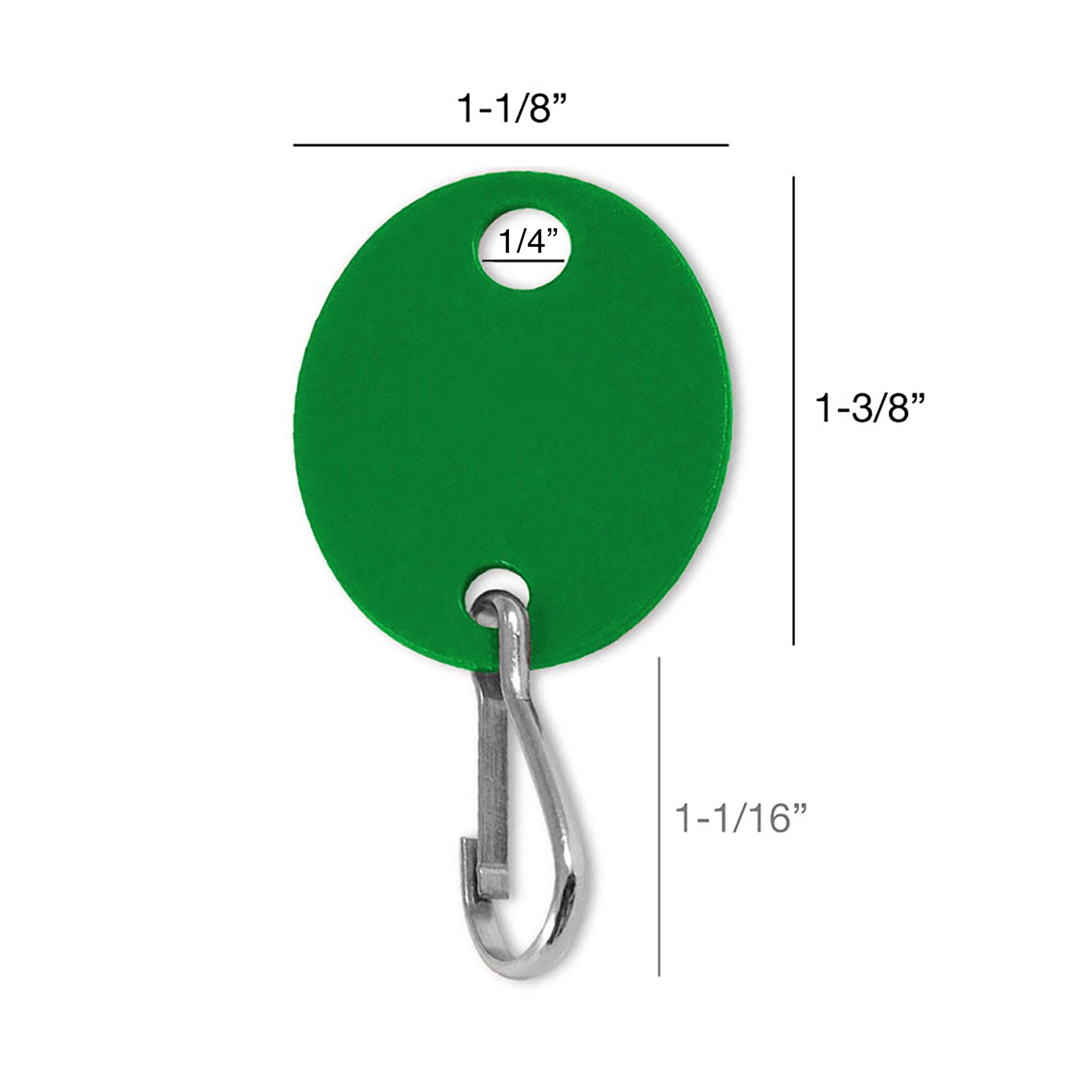Amazon.com : Lucky Line Oval Key Tag with Hook in Green, 20 Pack