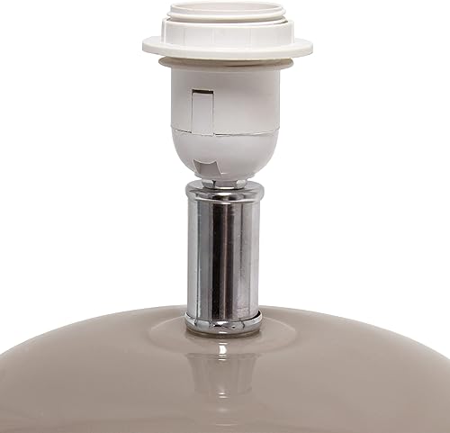 Miniatura 9 de Elegant Designs LT1127-GRY - Lámpara de mesa de 15.25 pulgadas con pantalla de tela blanca, color gris