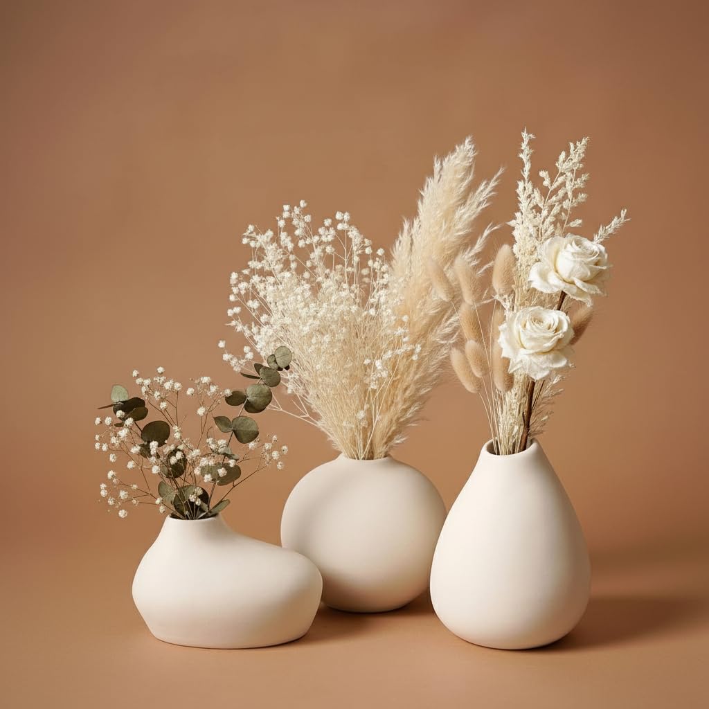Rustic Ceramic Bud Vases - Set of 3 -14 Rustic Ceramic Bud Vases - Set of 3 -14