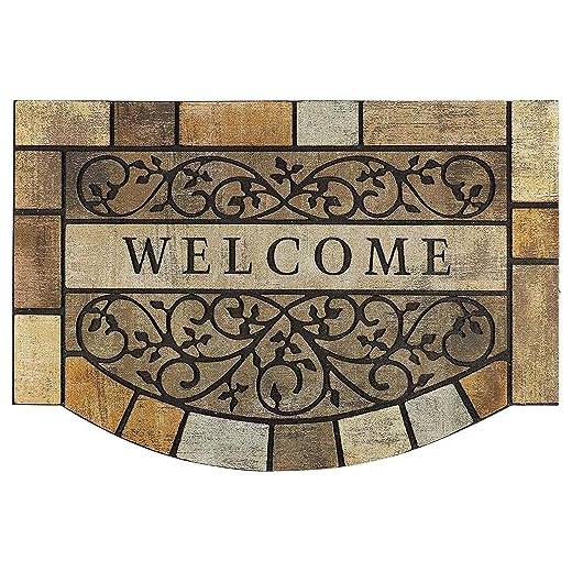 MTOUOCK Durable Welcome Door Mats, 24"x36" Heavy-Duty Large Welcome Mat for Front Door with Non-Slip Rubber Backing, Door Mats for Outside Entry, Outdoor Mat for Garage, Patio, High Traffic Area