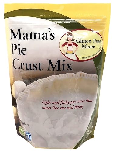 6054 | Mezcla de corteza de pastel de Mamas sin gluten | Bolsa de 18 onzas. Ligero y escamoso - Ingredientes certificados sin gluten - Multiuso -