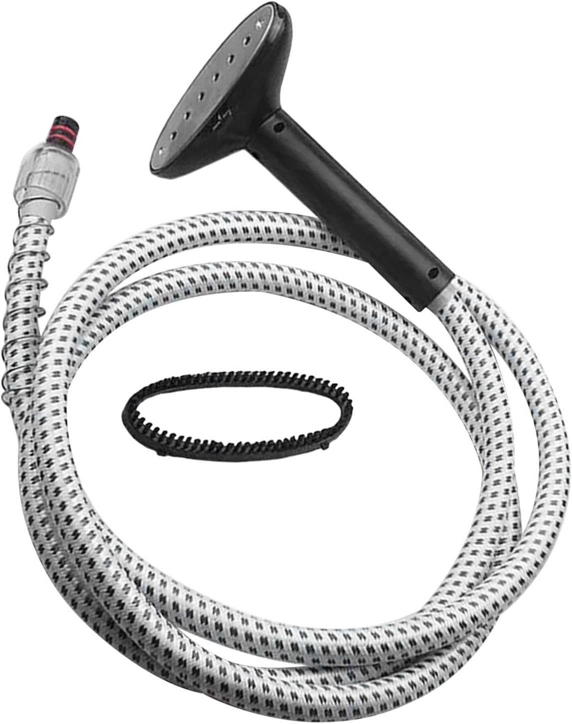 Healeved Garment Steamer Accessory Nozzle with Air Pipe and Brush, Replacement Hose Part with Buckle for Household and Travel Use, Compatible Steam Iron Handle Replacement