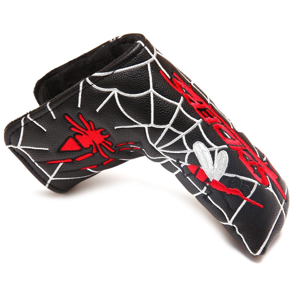 Couvre-chef de club de golf anti-choc en cuir PU pour putter lame noir