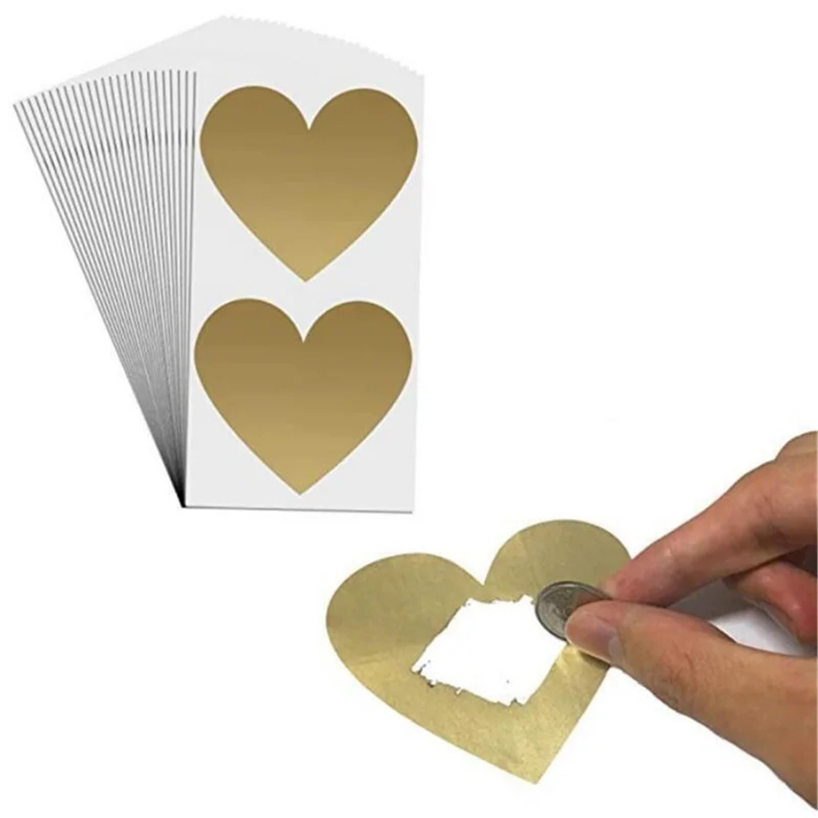 Autocollants pour cartes à gratter spécial mariage et cadeaux invités - Pack de 200 pièces