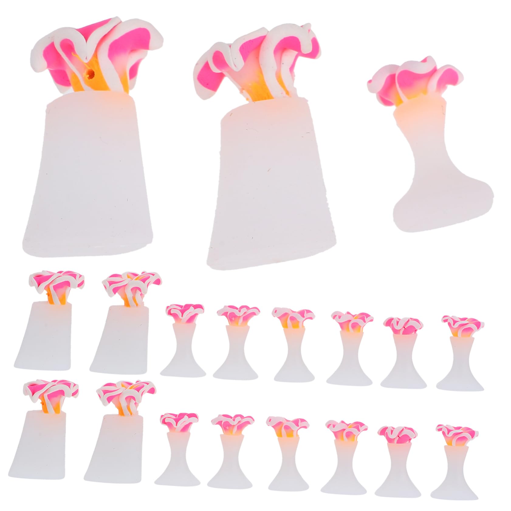 Healeved 12sets Separatori Per Dita Dei Piedi Silicone Da Accessori Per Manicure Art Facili Da Pulire e Confortevoli Per Trattamenti Estetici e Pedicure Professionali