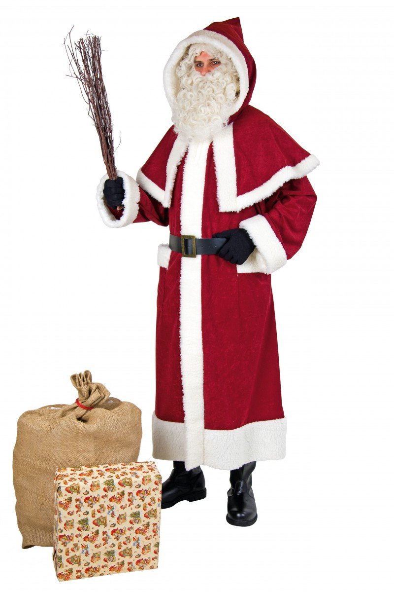 Unisex vaskefløjlsfrakke Nikolaus Waschsamtmantel, Weinrot, Einheitsgröße EU