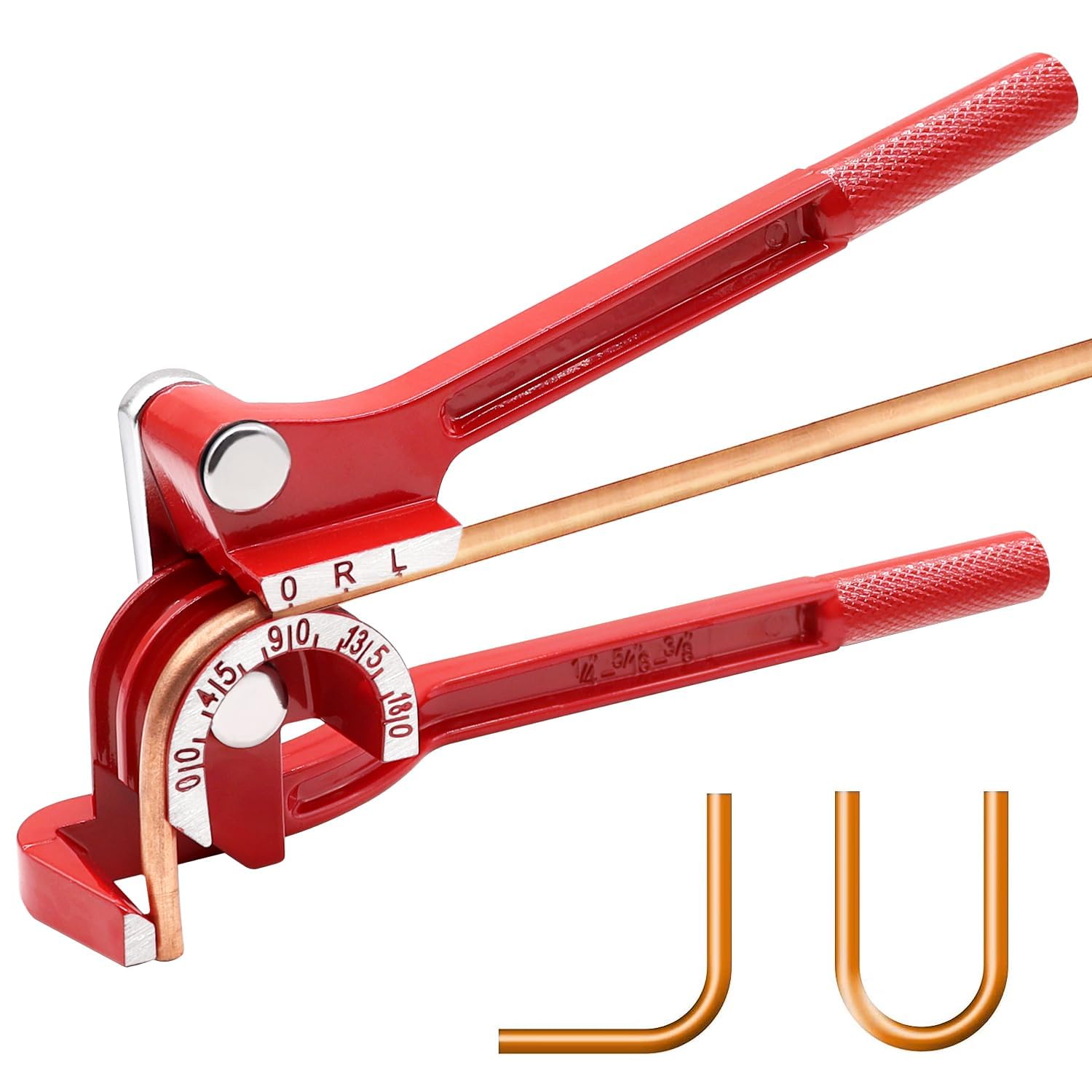 Tube Bender, Manual Tubing Bending Tools for 1/4 5/16 and 3/8 Inch Copper Aluminum Thin Red-image-27