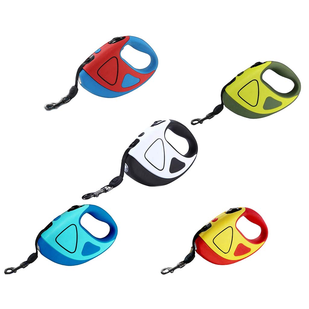 Laisse extensible verrouillable pour chiens de taille moyenne et grande avec lumière