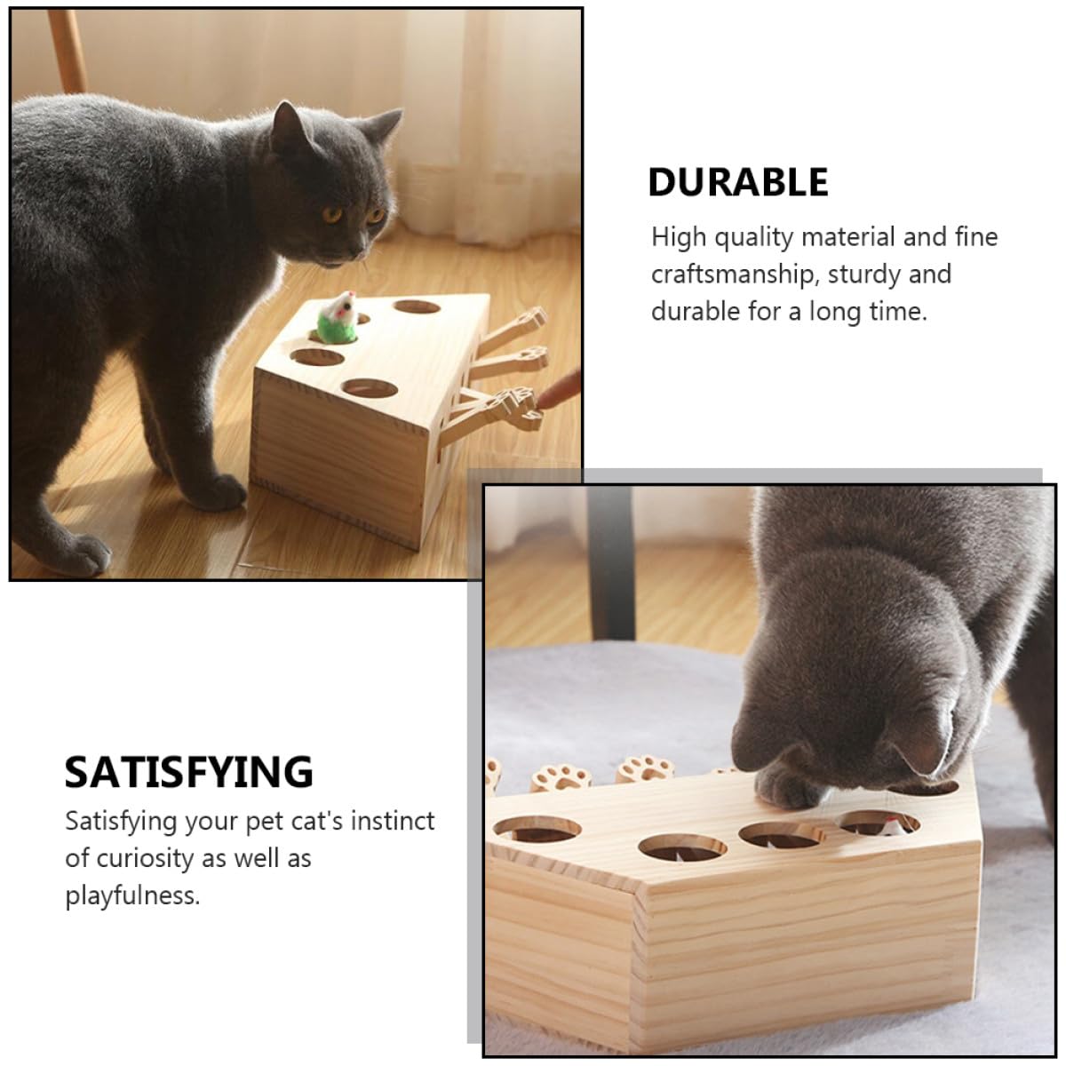 Interaktives Katzenspielzeug in Khaki aus Synthetischem Material Spielzeugmaus Fördert Spielerische Beschäftigung und Neugier für Katzen und Kätzchen