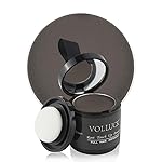 VOLLUCK Root Touch up Powder, Instant Hairline Powder for Thinning Areas and Gray Hair Coverage, Natural and Non-greasy Root Cover up for Women and Men (Dark Brown, 0.35 Ounce)