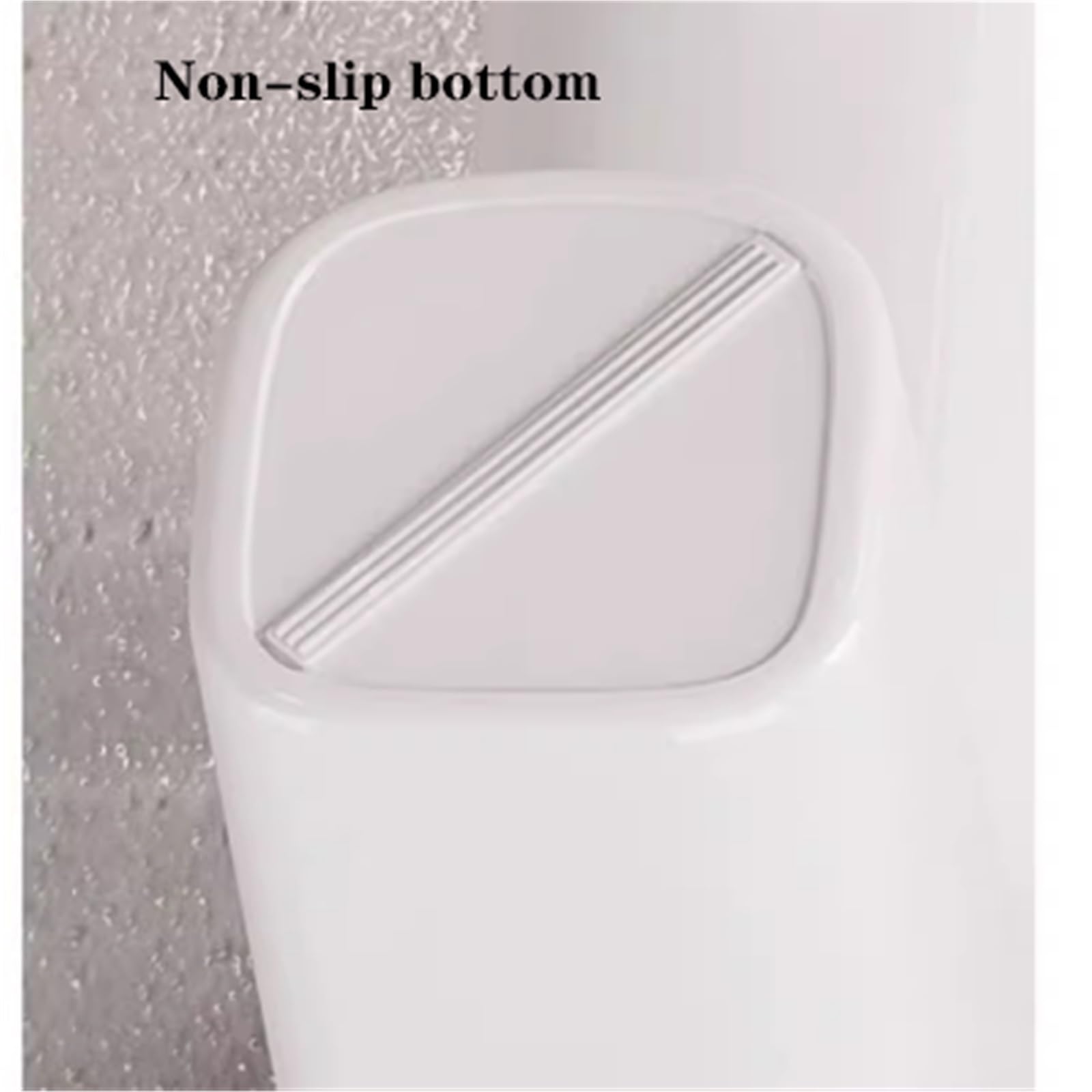 Toilettenhocker for Erwachsene, Kunststoff, Toilettenhocker, Kothocker for die Hockhaltung, quadratischer, rutschfester Badezimmer-Fußstützenhocker, einfache Lagerung, Tragfähigkeit 300 Pfund(Grey)
