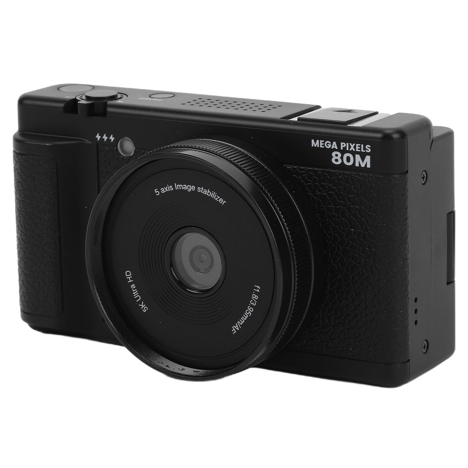 GOWENIC Camera Digitale, 80 MP, 5K, modalità di Ripresa Versatili, con Schermo Ultra HD da 2,8 Pollici, per Vlog, Brevi Video o Documentari Quotidiani (BLACK)